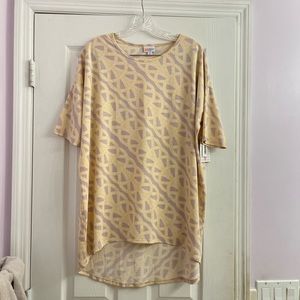 🆕 Lula Roe Irma Tunic Shirt Light Purple Circle Rope Design Medium Women